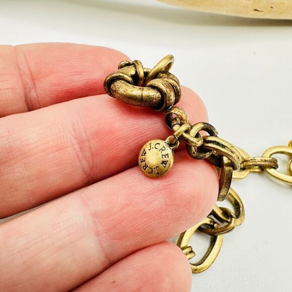 J. Crew Rhinestone Jadeite Brulee Crystal Bib Statement Necklace - Picture 4 of 5